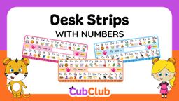 Desk Strips with Numbers